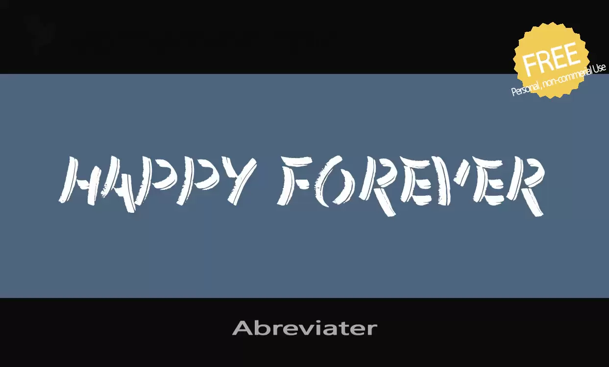 「Abreviater」字体效果图