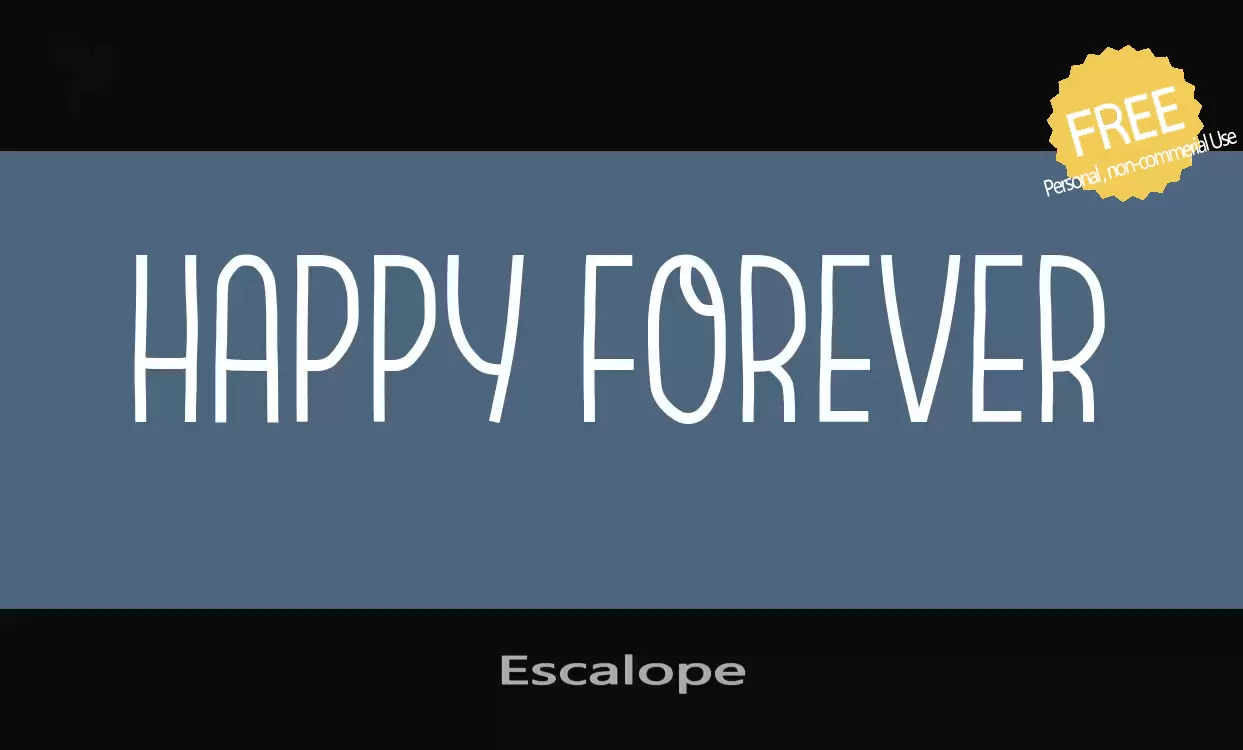 「Escalope」字体效果图