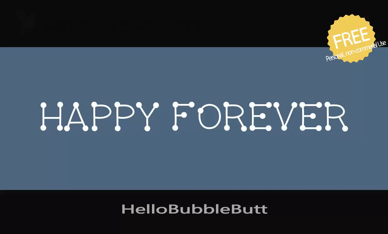 「HelloBubbleButt」字体效果图