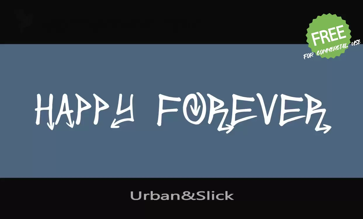 「Urban&Slick」字体效果图