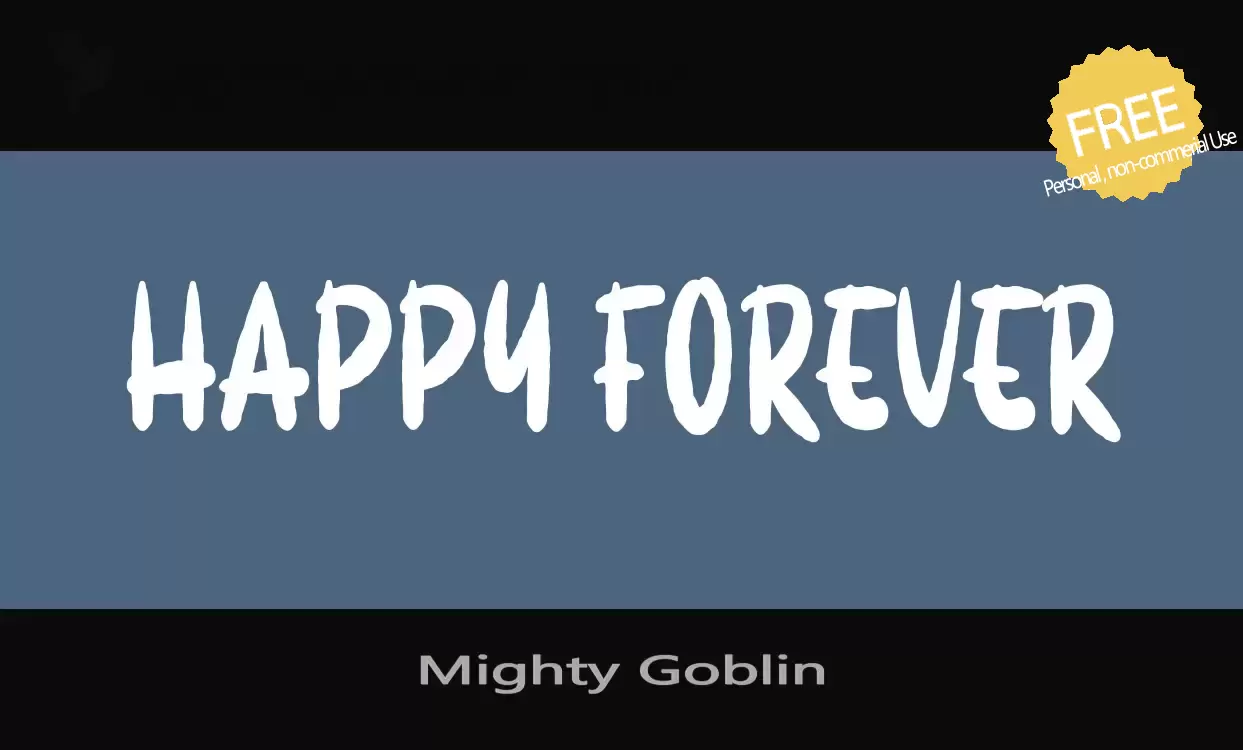 「Mighty-Goblin」字体效果图