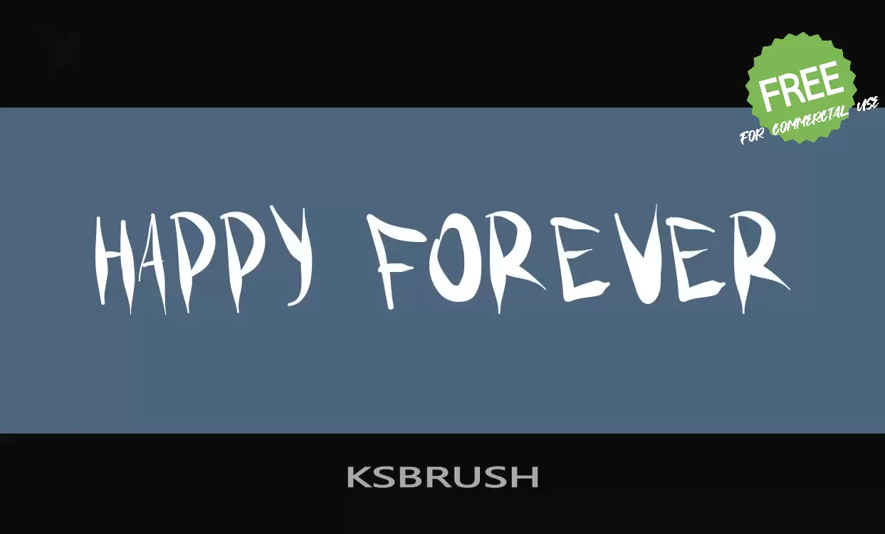 Font Sample of KSBRUSH