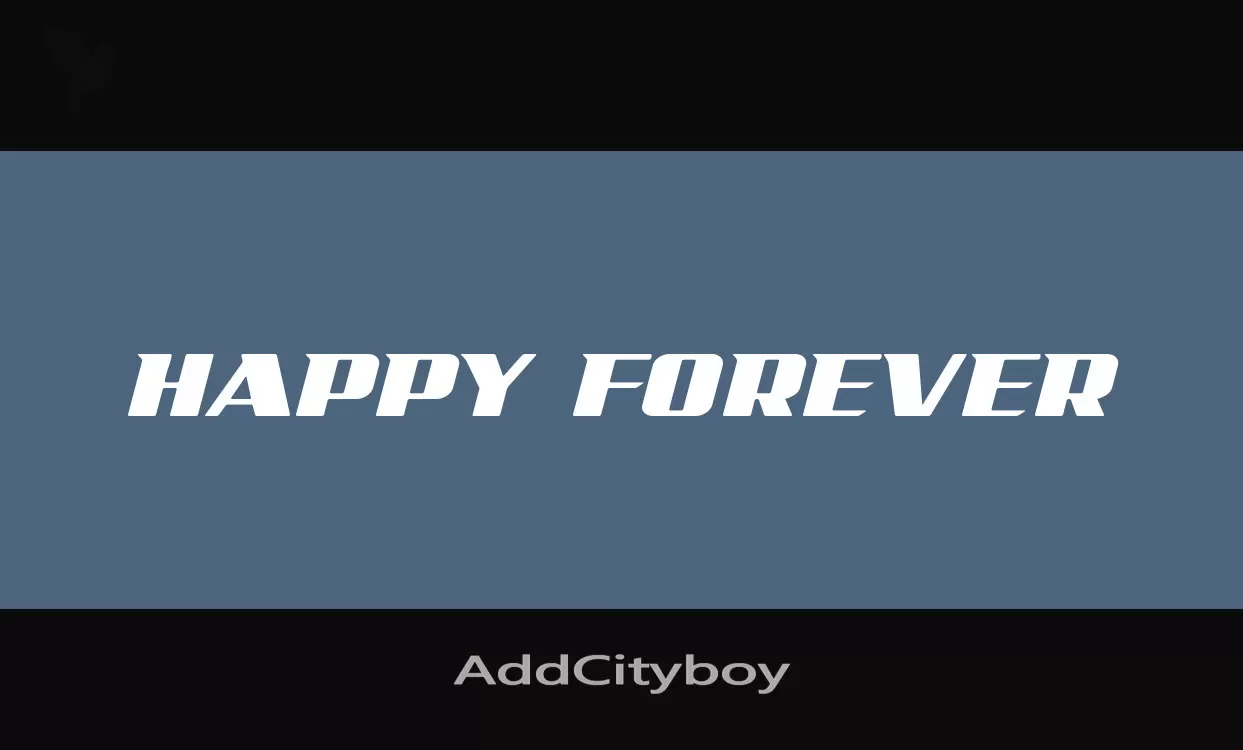 「AddCityboy」字体效果图