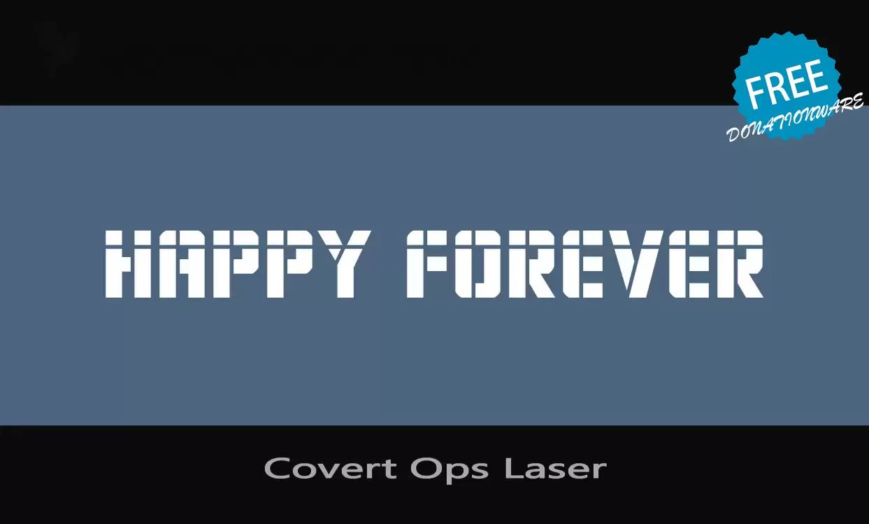 Font Sample of Covert-Ops-Laser