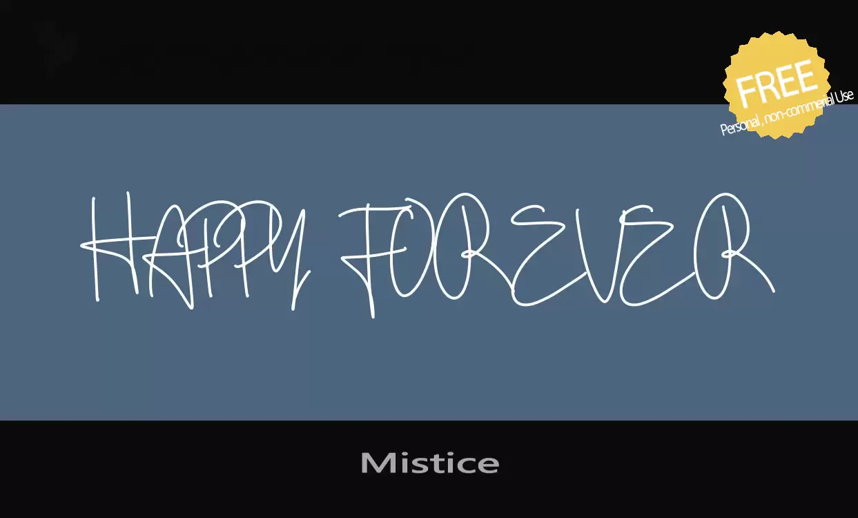 「Mistice」字体效果图