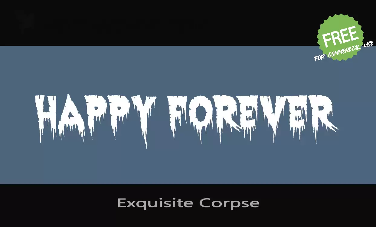 Font Sample of Exquisite-Corpse