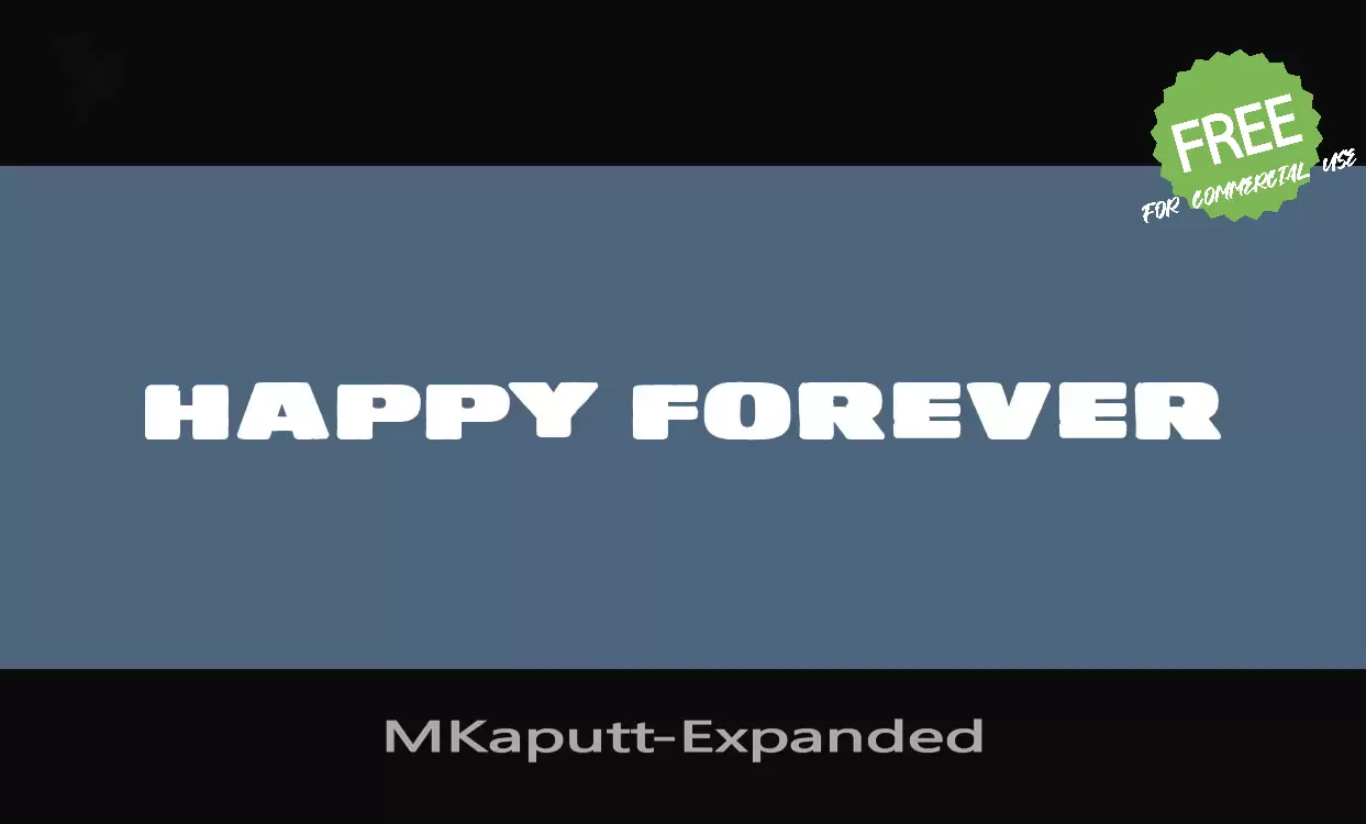 「MKaputt-Expanded」字体效果图