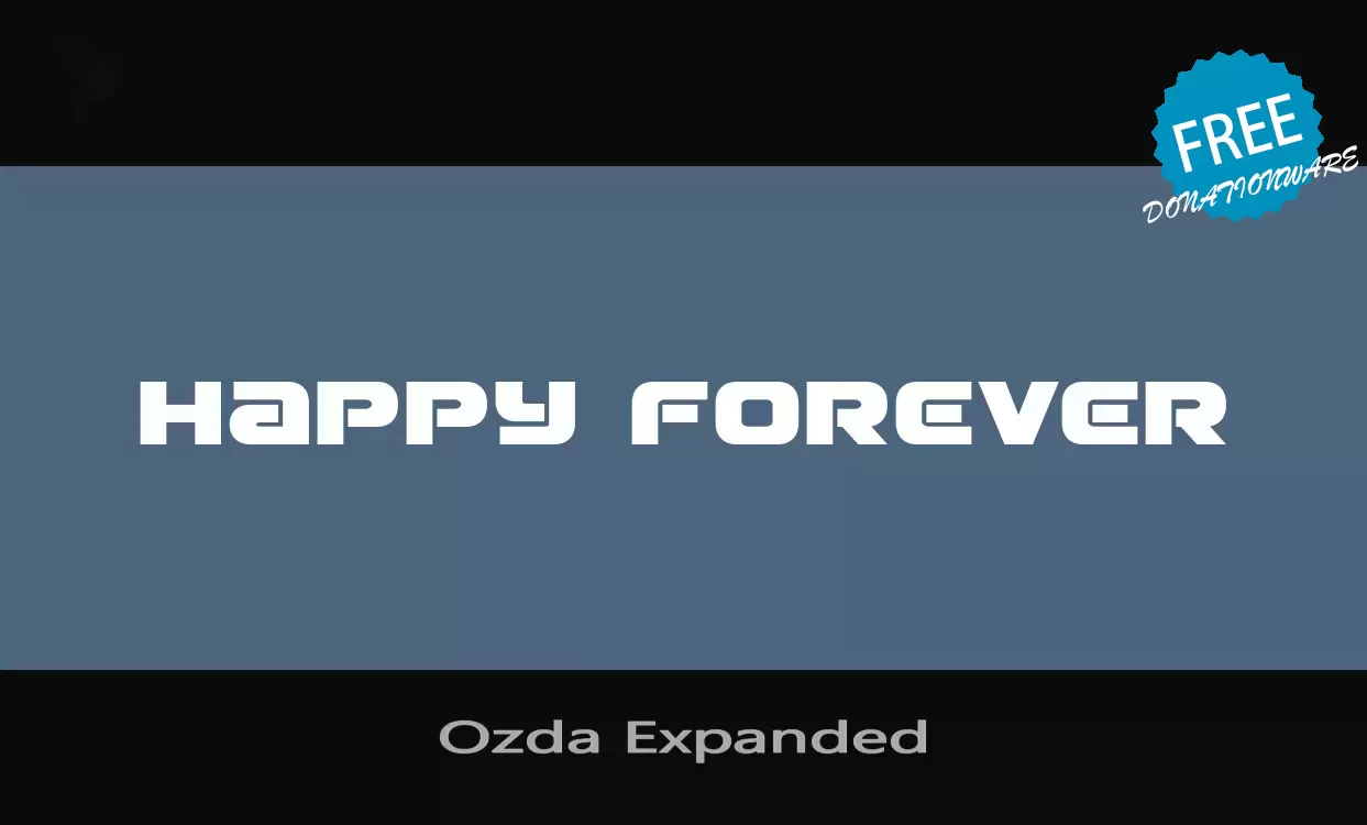 「Ozda-Expanded」字体效果图