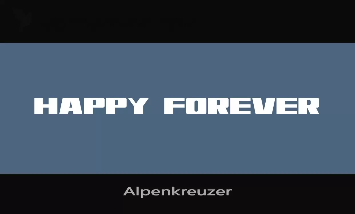 「Alpenkreuzer」字体效果图