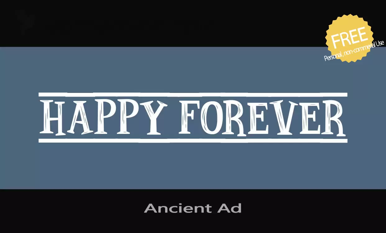 Font Sample of Ancient-Ad