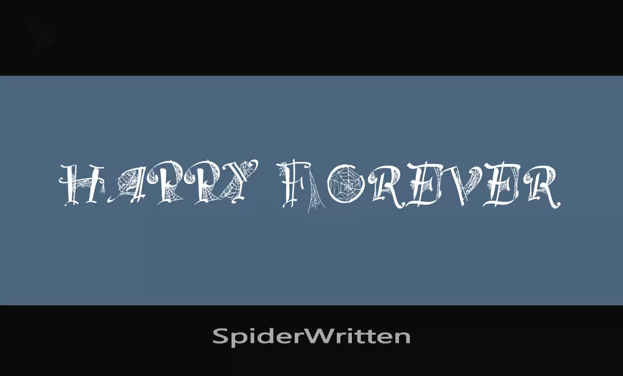 Font Sample of SpiderWritten