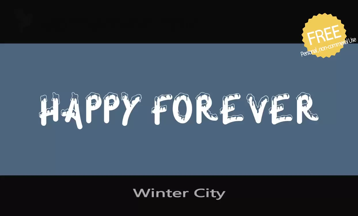 「Winter-City」字体效果图