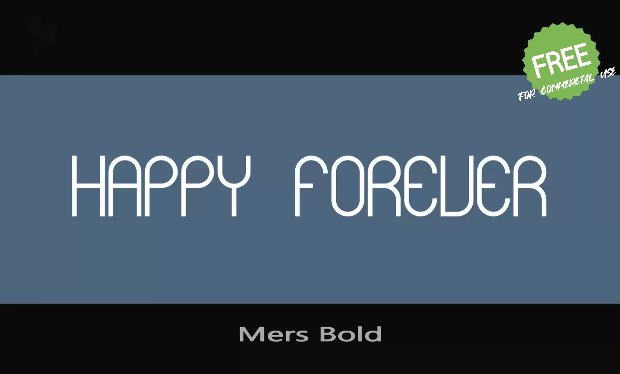 Font Sample of Mers-Bold