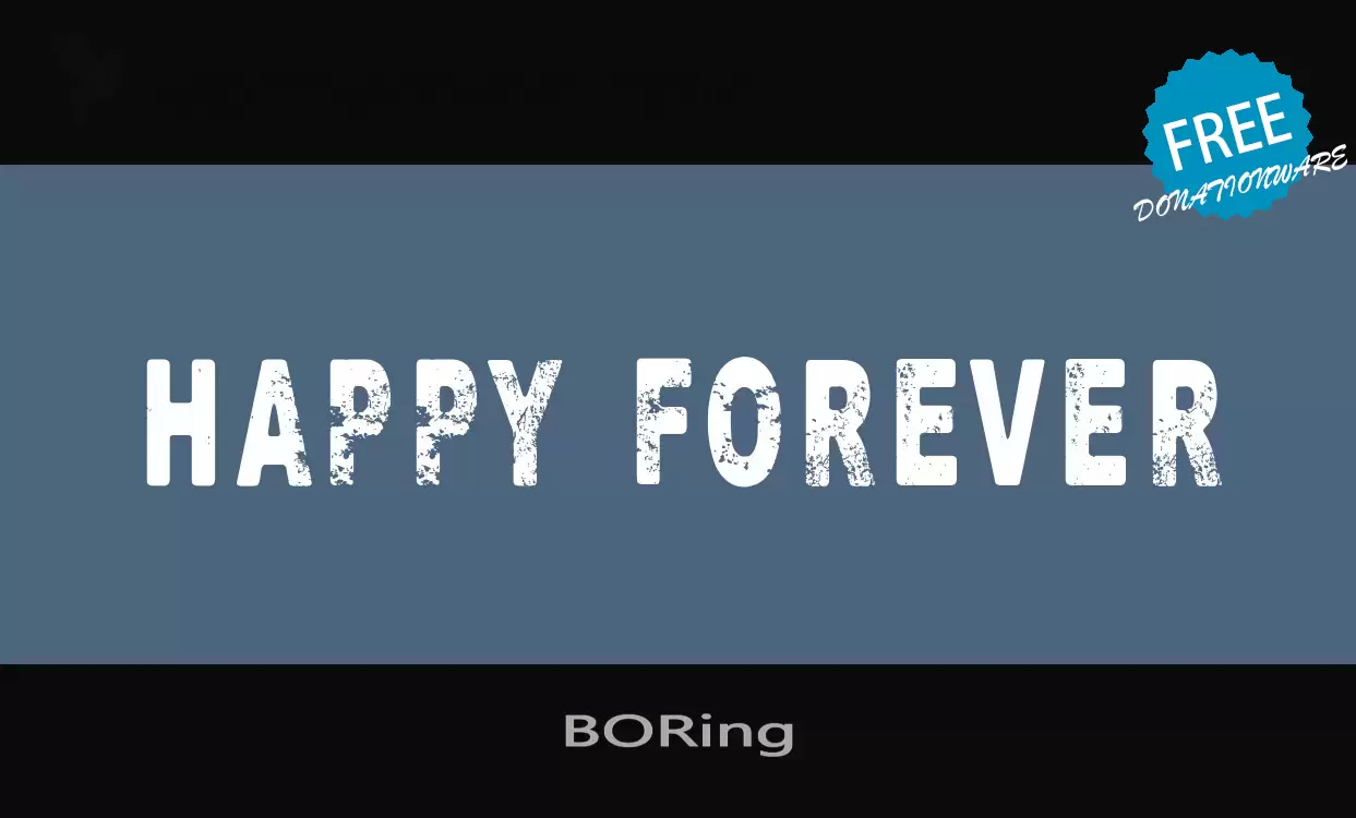 「BORing」字体效果图