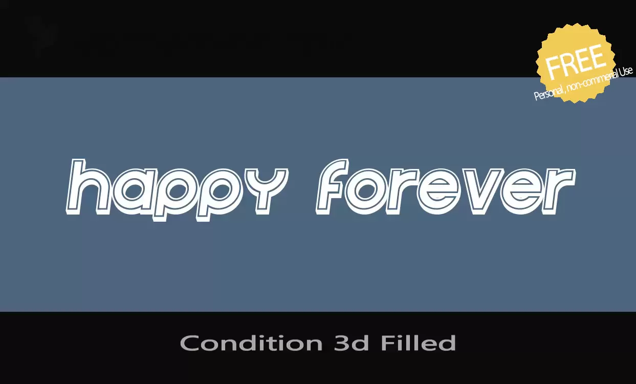 「Condition-3d-Filled」字体效果图