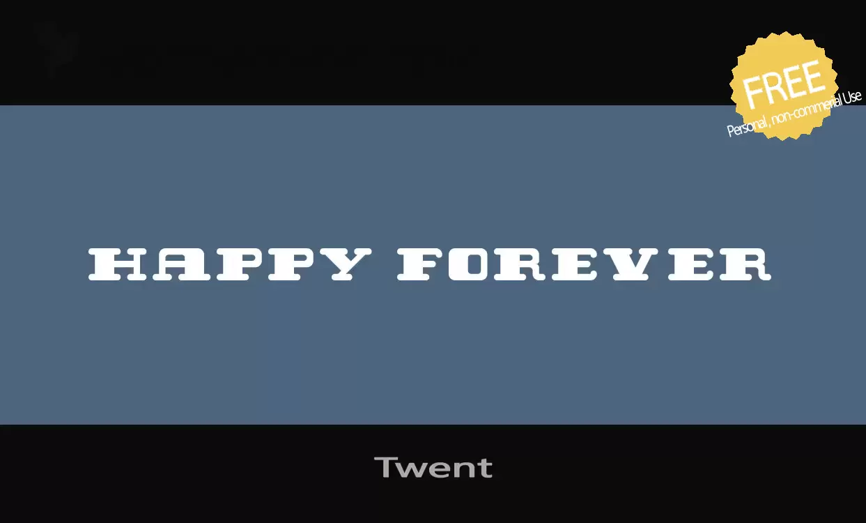 「Twent」字体效果图