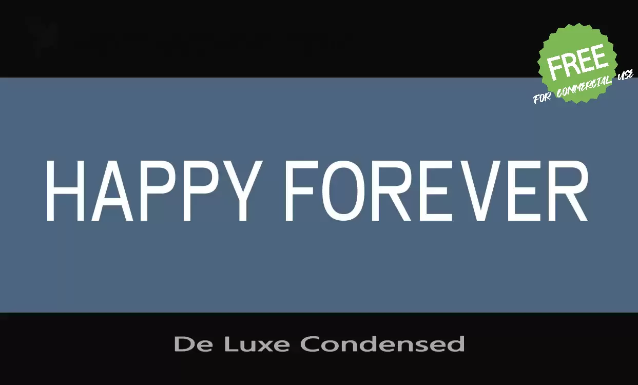 Font Sample of De-Luxe