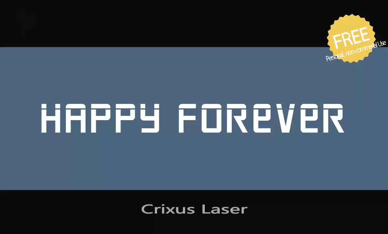 Font Sample of Crixus-Laser