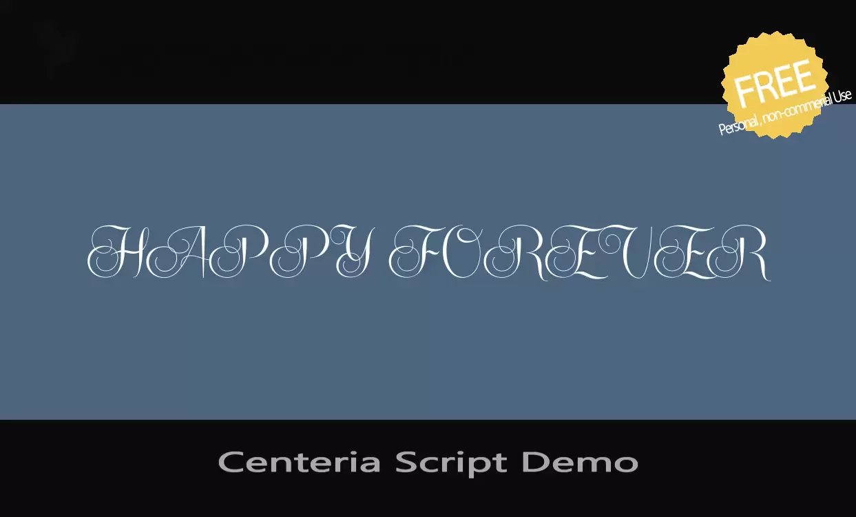 「Centeria-Script-Demo」字体效果图