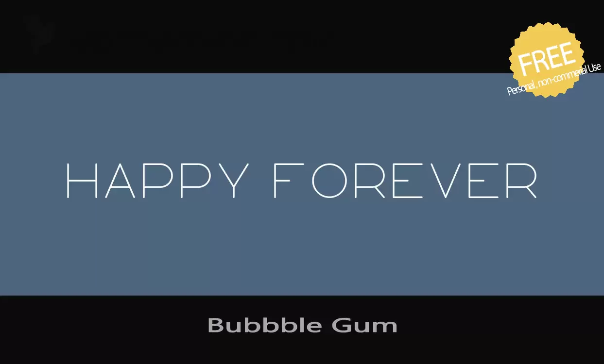 「Bubbble-Gum」字体效果图