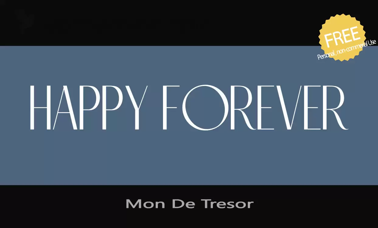 「Mon-De-Tresor」字体效果图