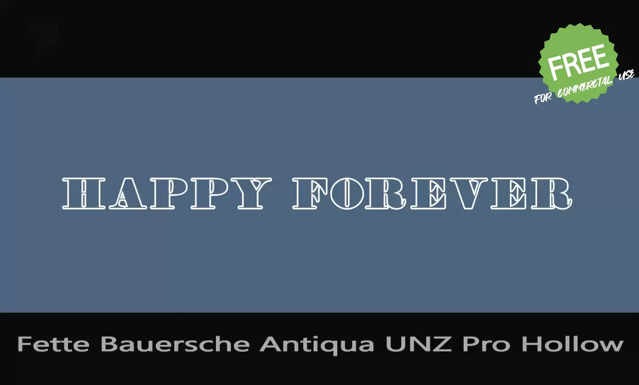 「Fette-Bauersche-Antiqua-UNZ-Pro-Hollow」字体效果图