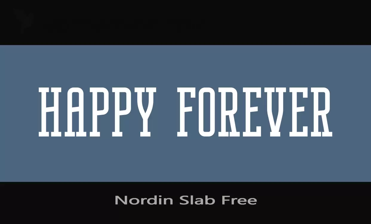 「Nordin-Slab-Free」字体效果图