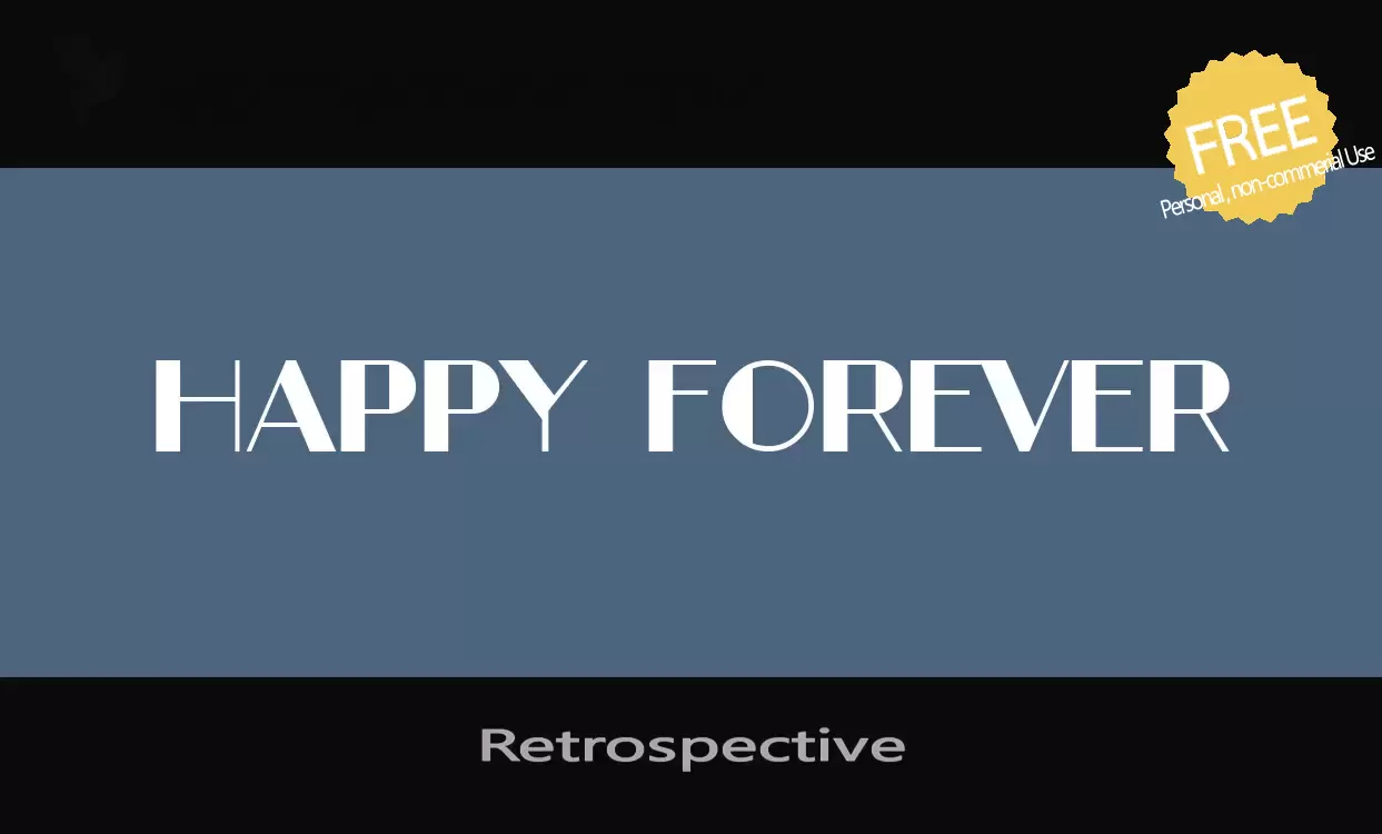 「Retrospective」字体效果图