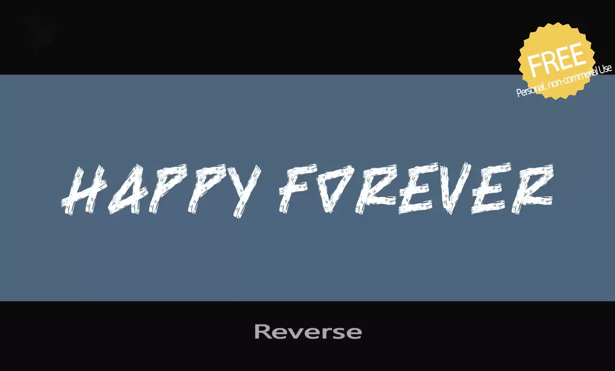 「Reverse」字体效果图