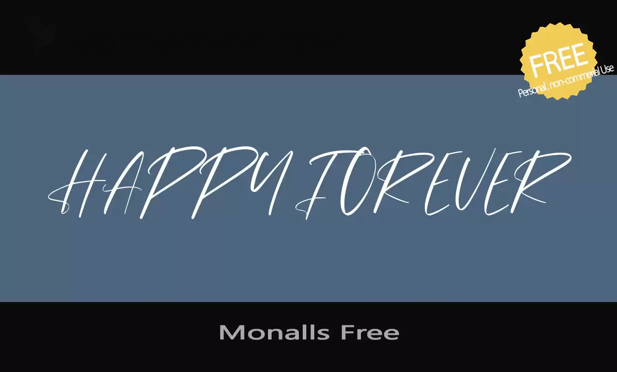 「Monalls-Free」字体效果图