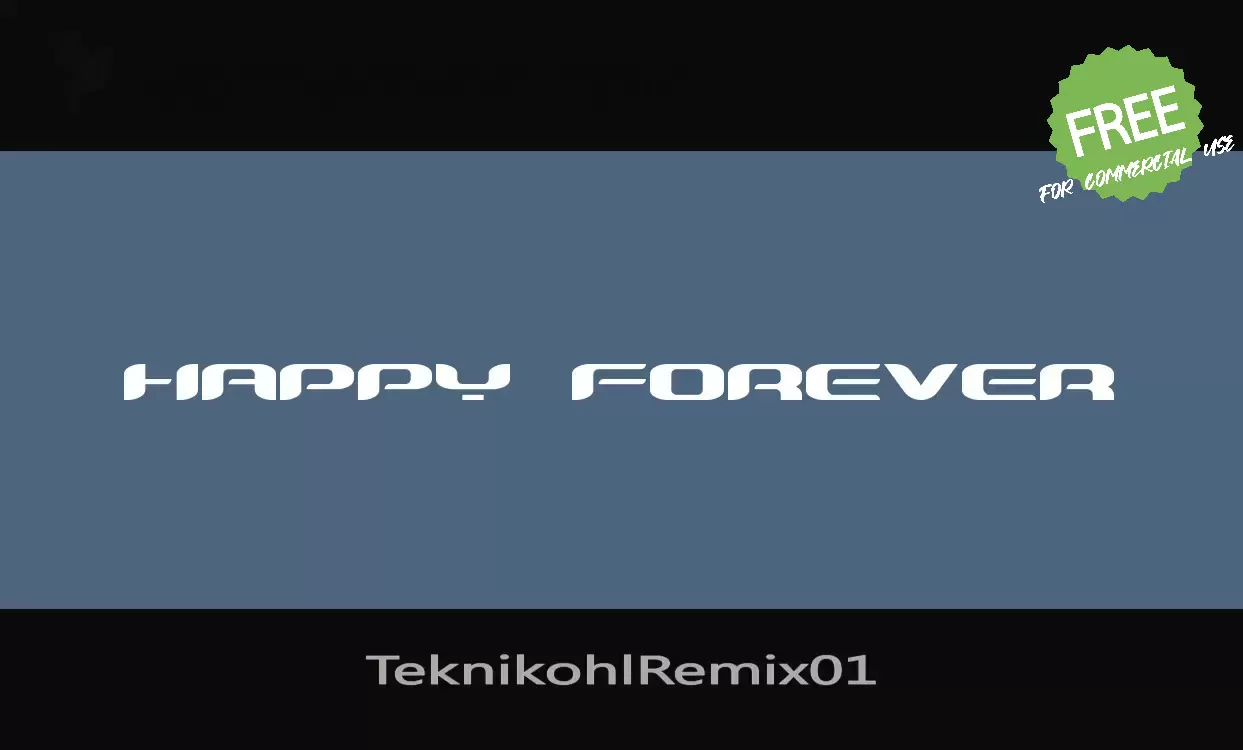 「TeknikohlRemix01」字体效果图