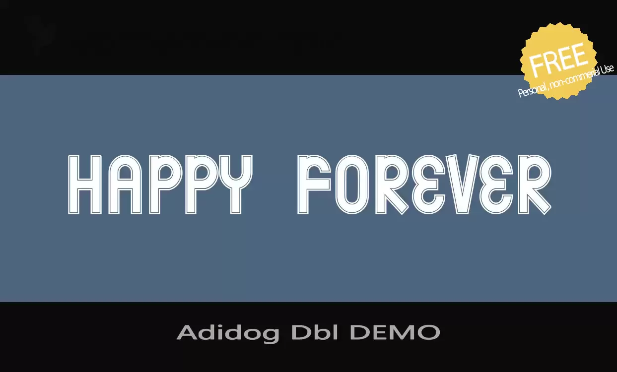 Font Sample of Adidog-Dbl-DEMO