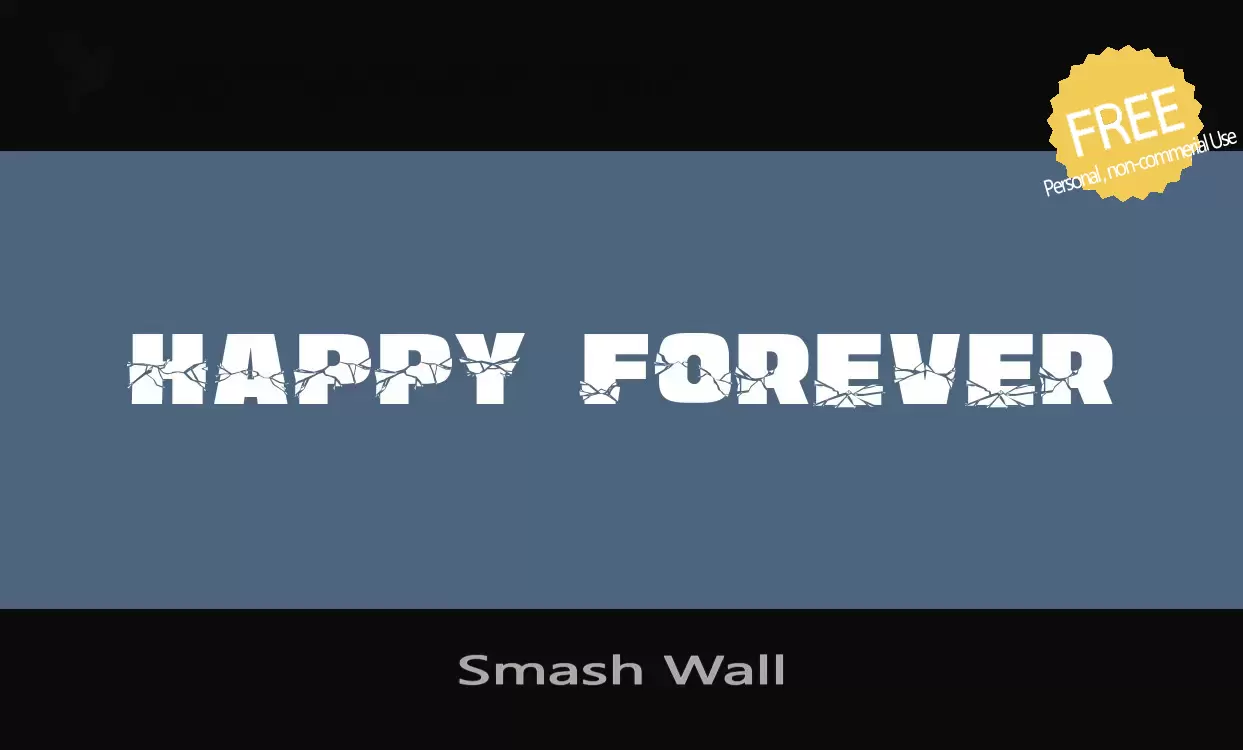 「Smash-Wall」字体效果图