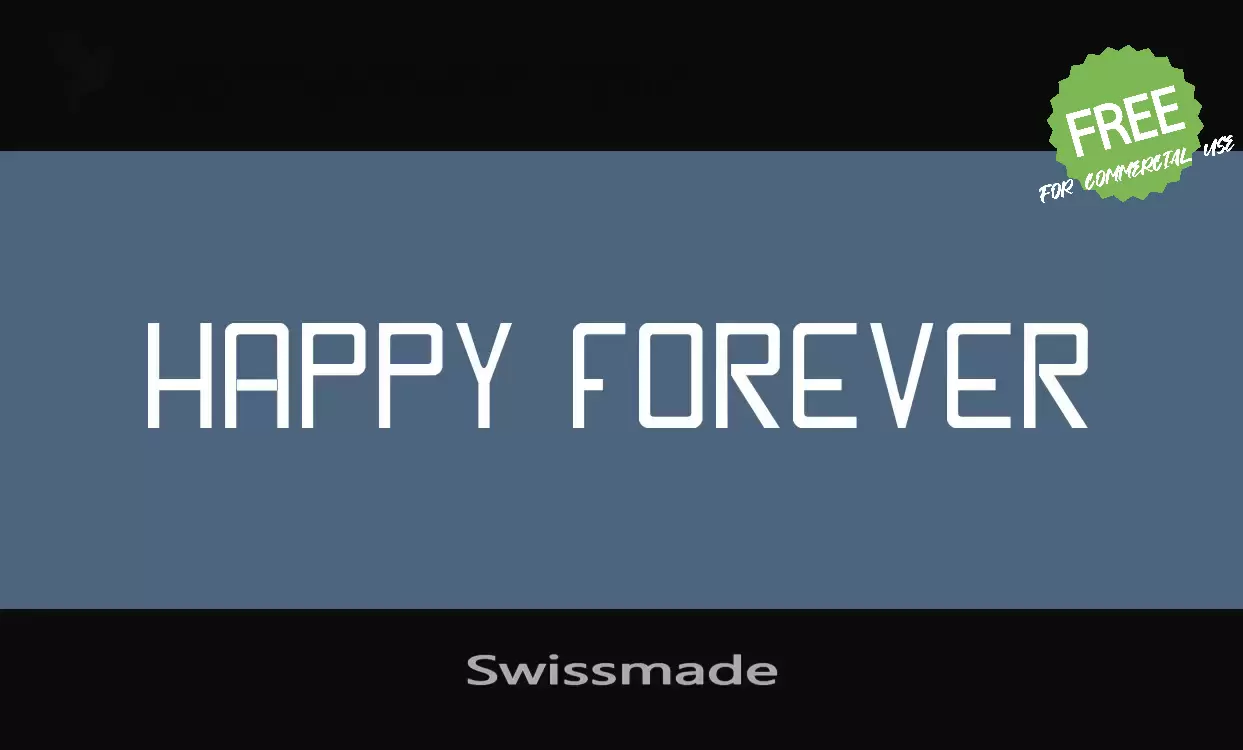 Font Sample of Swissmade