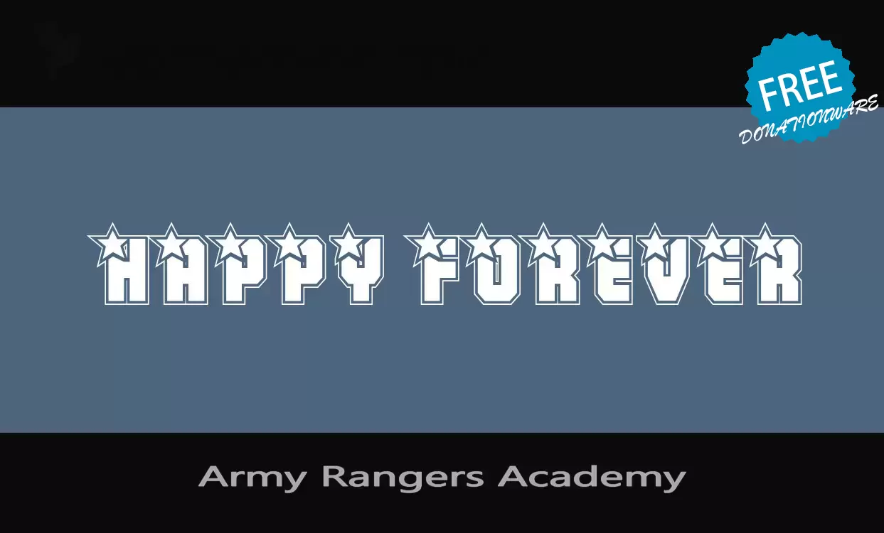 Font Sample of Army-Rangers-Academy