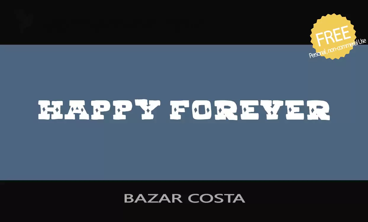 Font Sample of BAZAR-COSTA