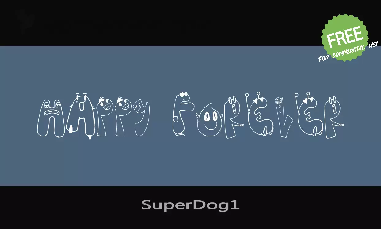 「SuperDog1」字体效果图
