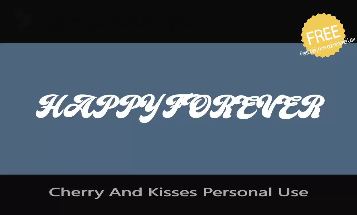 Font Sample of Cherry-And-Kisses-Personal-Use