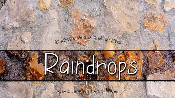 Typographic Design of Raindrops