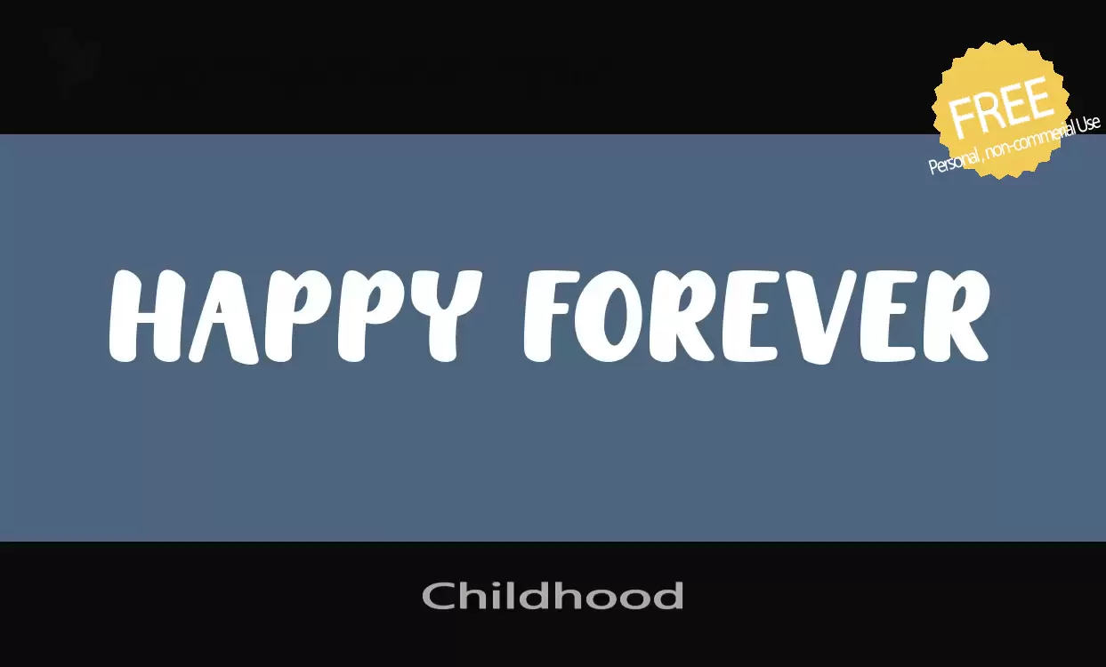 Font Sample of Childhood