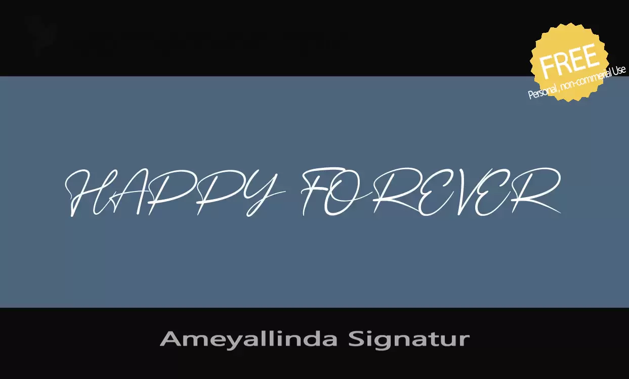 「Ameyallinda-Signatur」字体效果图