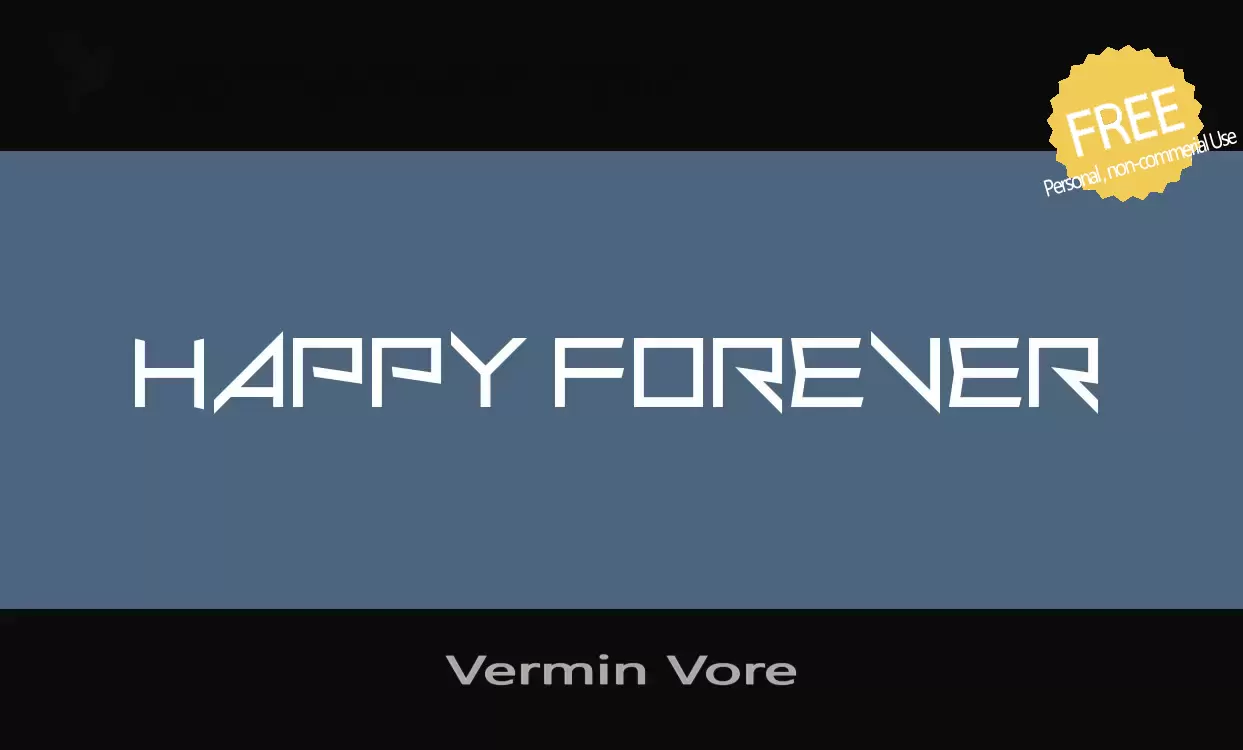 Font Sample of Vermin-Vore