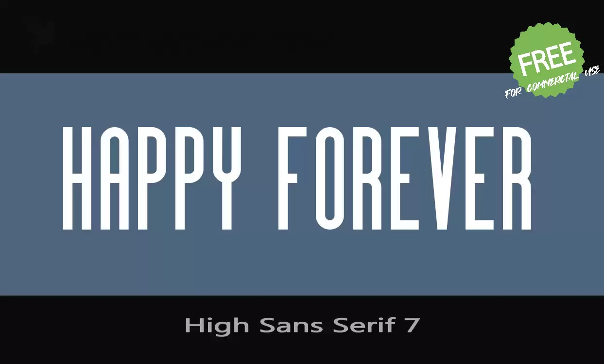 「High-Sans-Serif-7」字体效果图