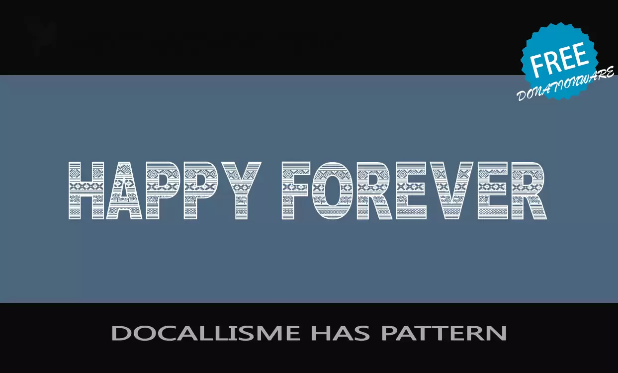 Font Sample of DOCALLISME-HAS-PATTERN