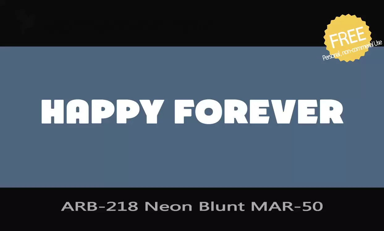 「ARB-218-Neon-Blunt-MAR-50」字体效果图