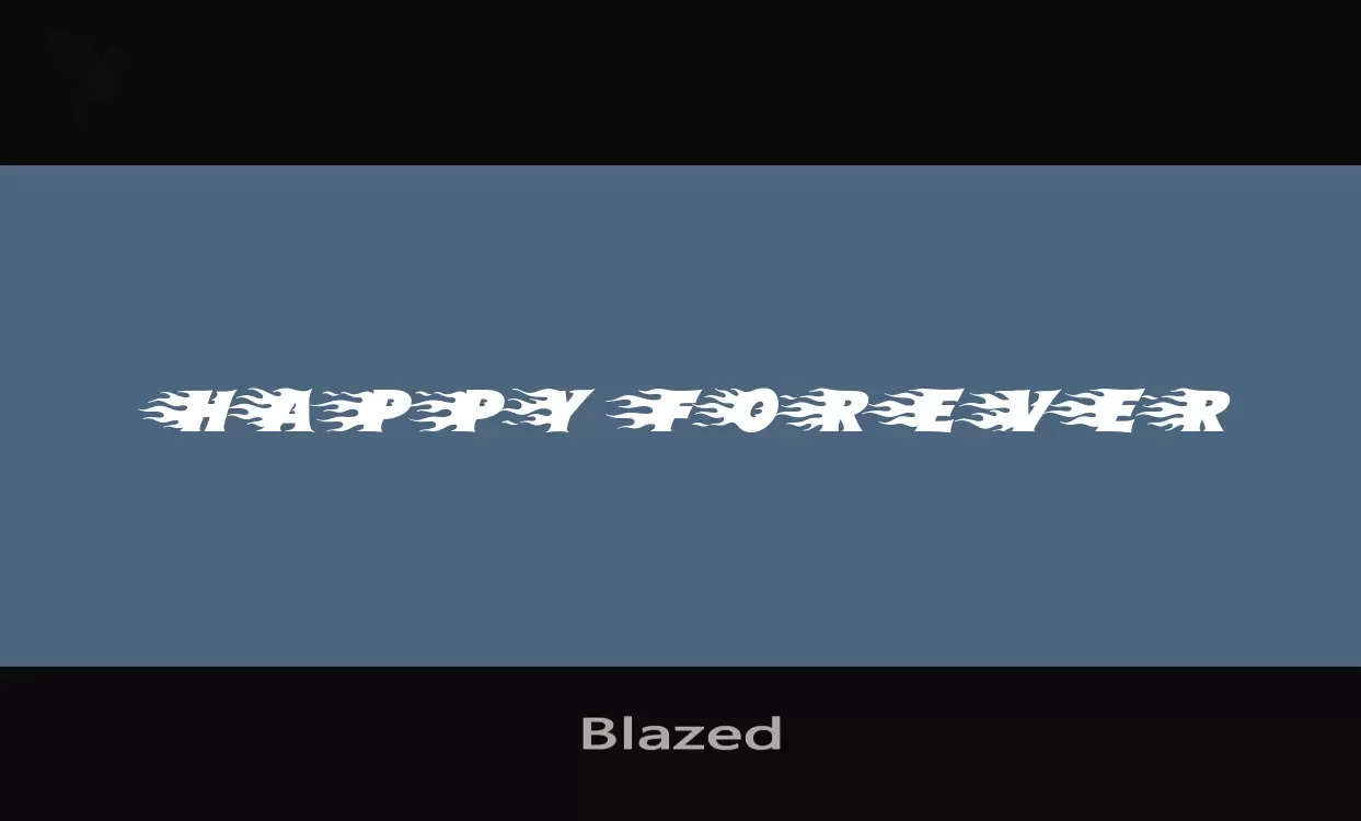 Font Sample of Blazed