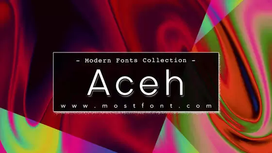 「Aceh」字体排版图片