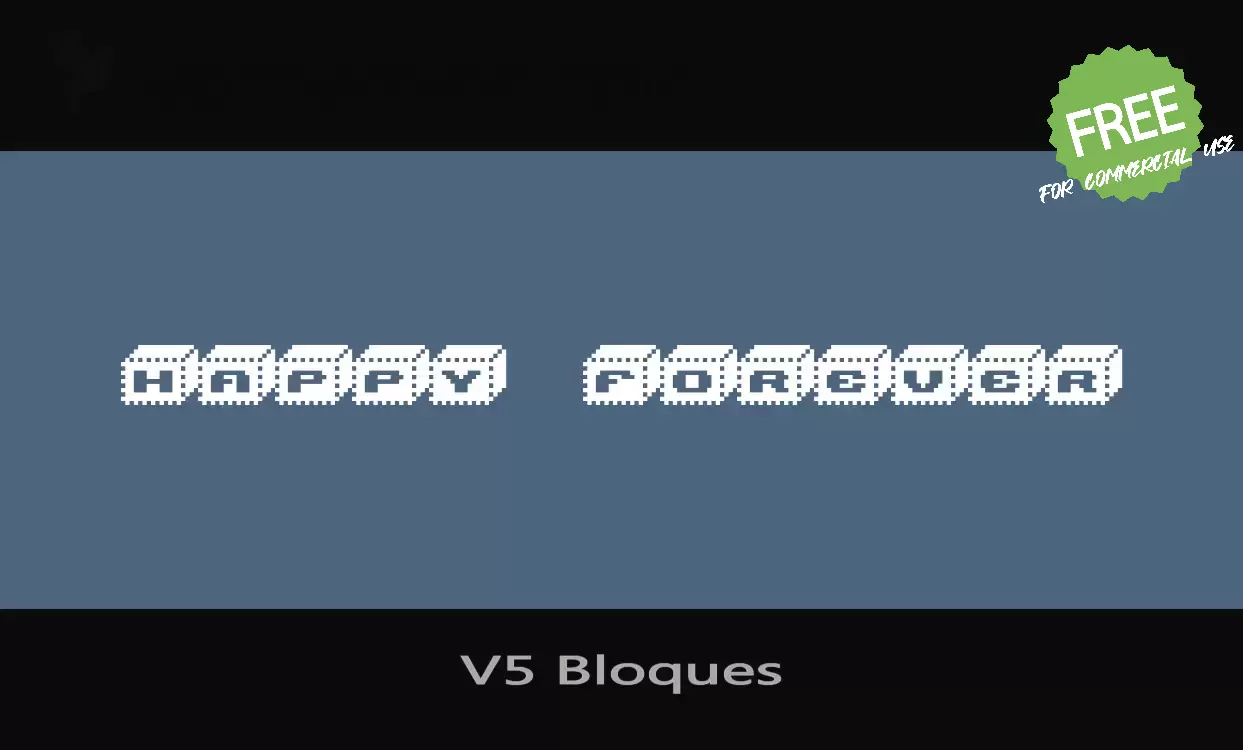 「V5-Bloques」字体效果图