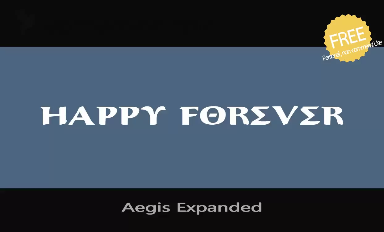 Font Sample of Aegis-Expanded