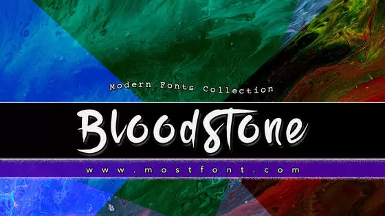 「Bloodstone」字体排版图片